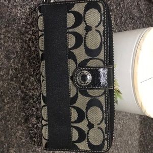 Coach signature wallet black